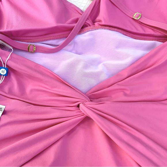 BLEU Rod Beattie Twist & Shout Pink 1-PC Swimsuit Sz 12 - Picture 7 of 13